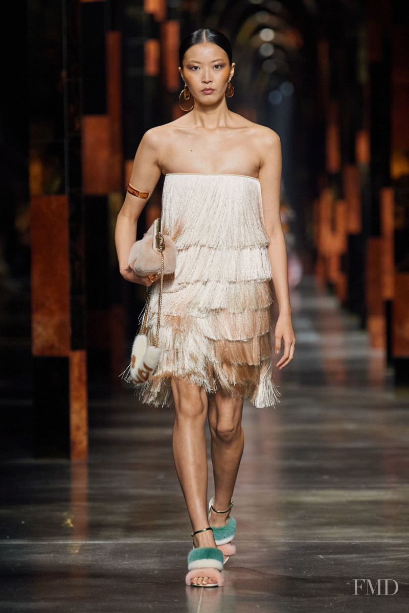 Amane Taniguchi featured in  the Fendi fashion show for Spring/Summer 2022