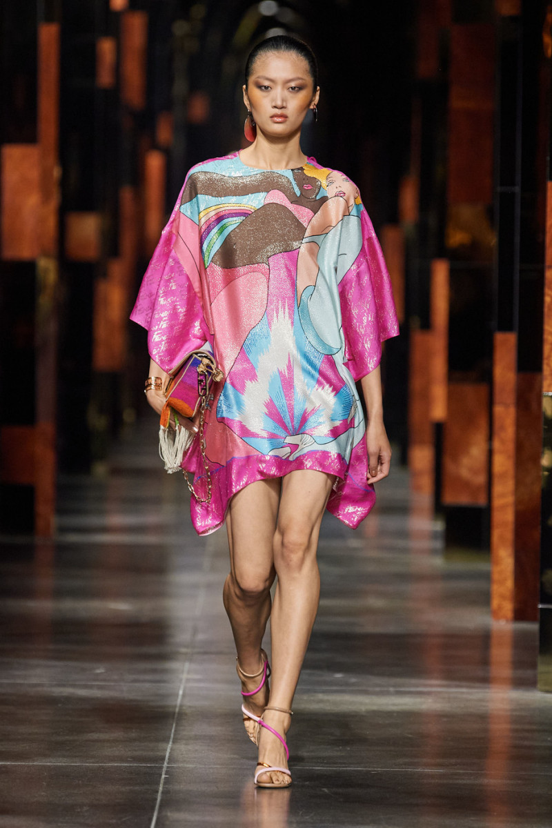 Yilan Hua featured in  the Fendi fashion show for Spring/Summer 2022