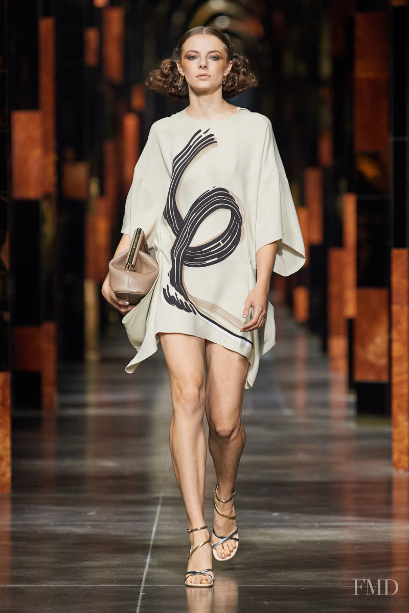 Grace Clover featured in  the Fendi fashion show for Spring/Summer 2022