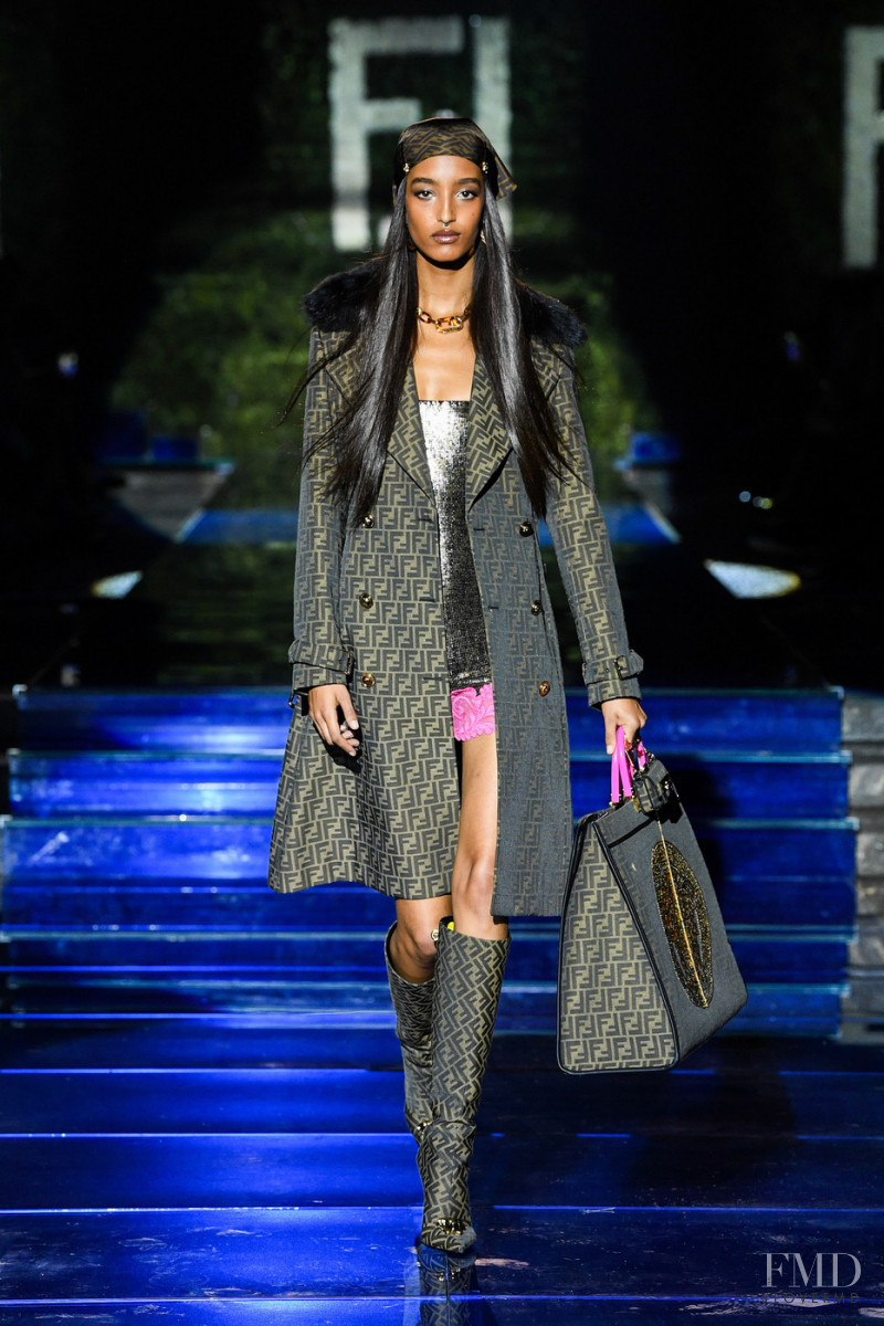 Mona Matsuoka featured in  the Fendi by Versace fashion show for Spring/Summer 2022