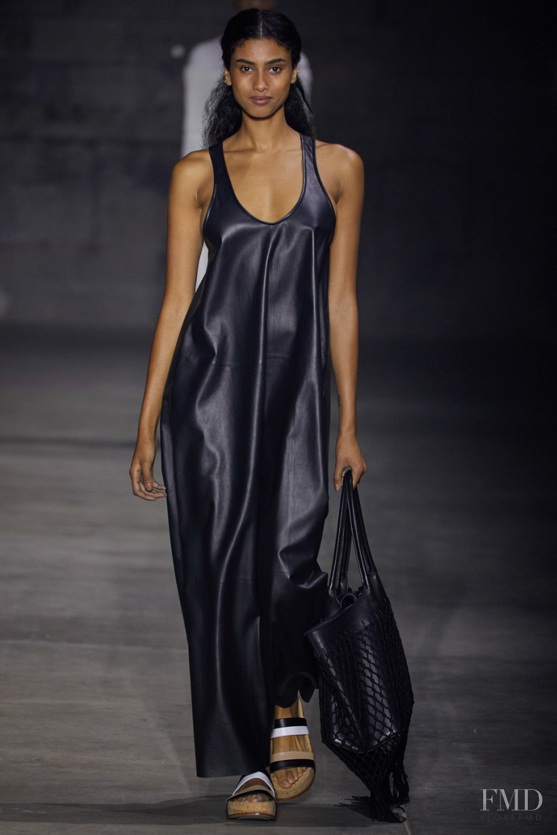 Imaan Hammam featured in  the Gabriela Hearst fashion show for Spring/Summer 2022