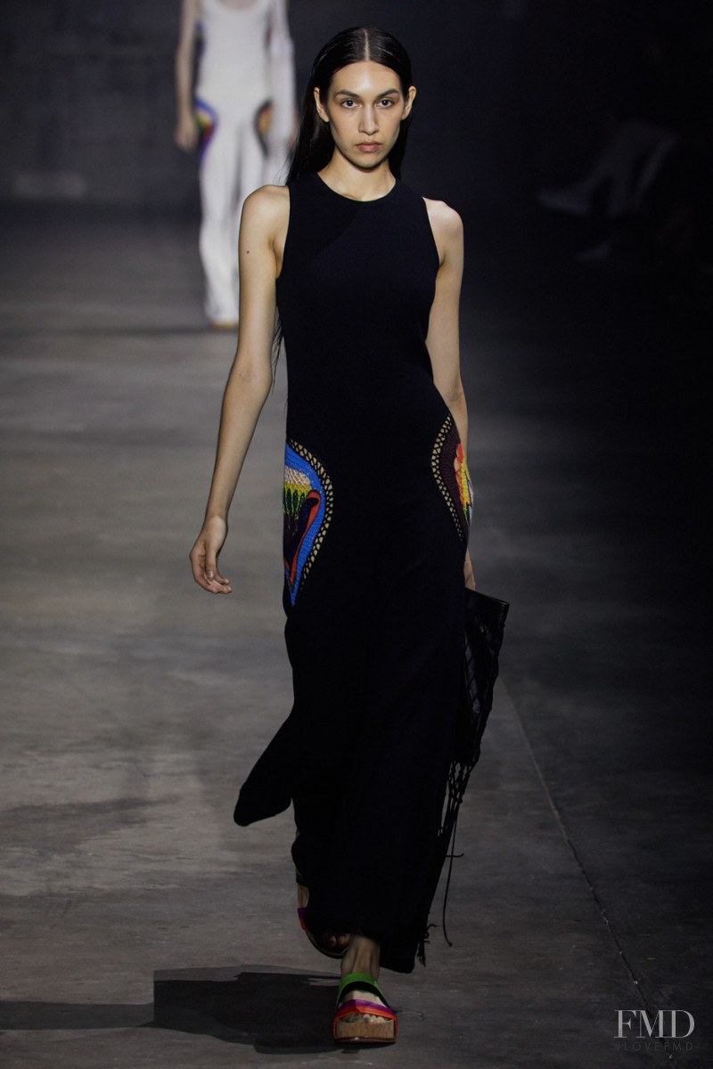 Ruby Garthune featured in  the Gabriela Hearst fashion show for Spring/Summer 2022