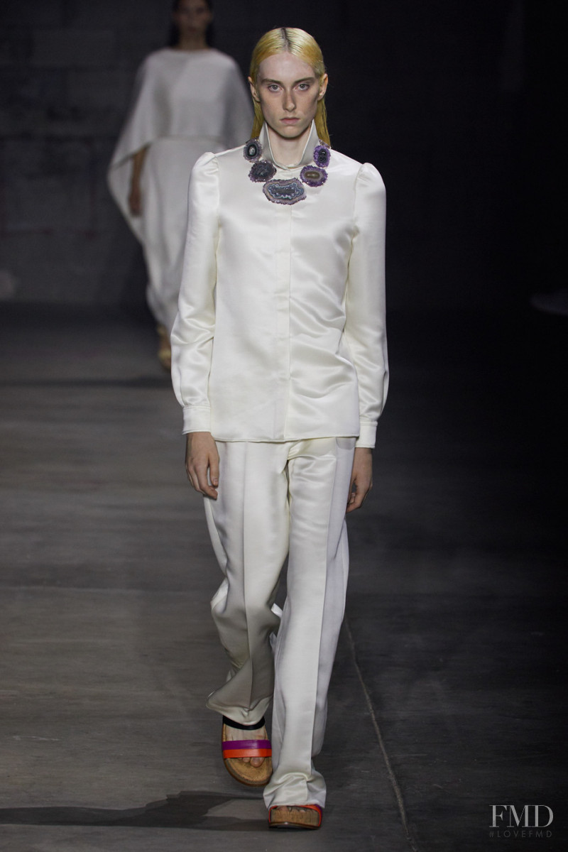Angel Prost featured in  the Gabriela Hearst fashion show for Spring/Summer 2022