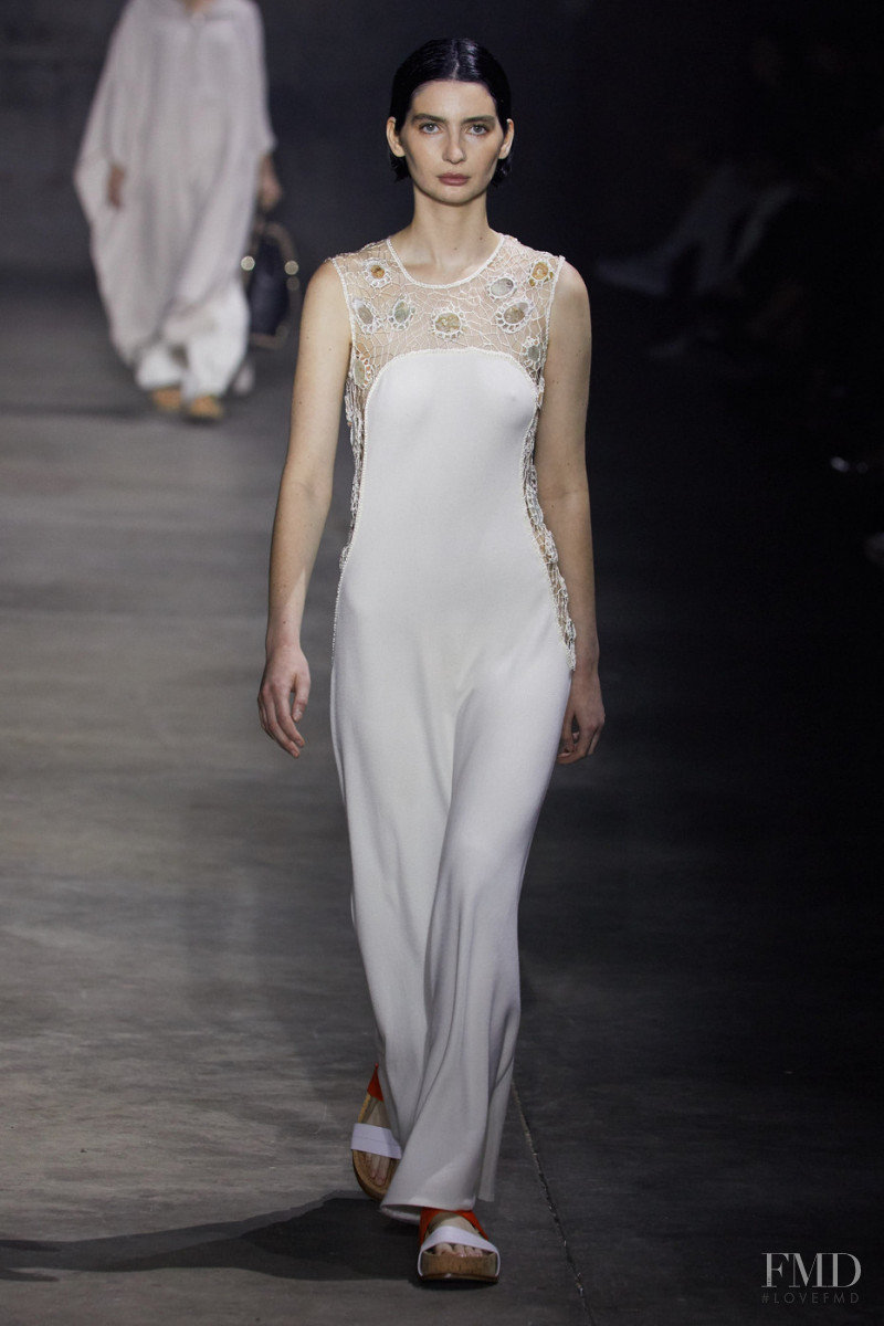 Meadow Walker featured in  the Gabriela Hearst fashion show for Spring/Summer 2022