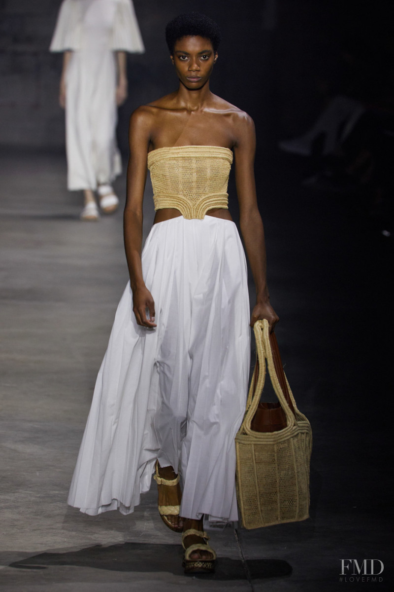 Alexis Brookins featured in  the Gabriela Hearst fashion show for Spring/Summer 2022