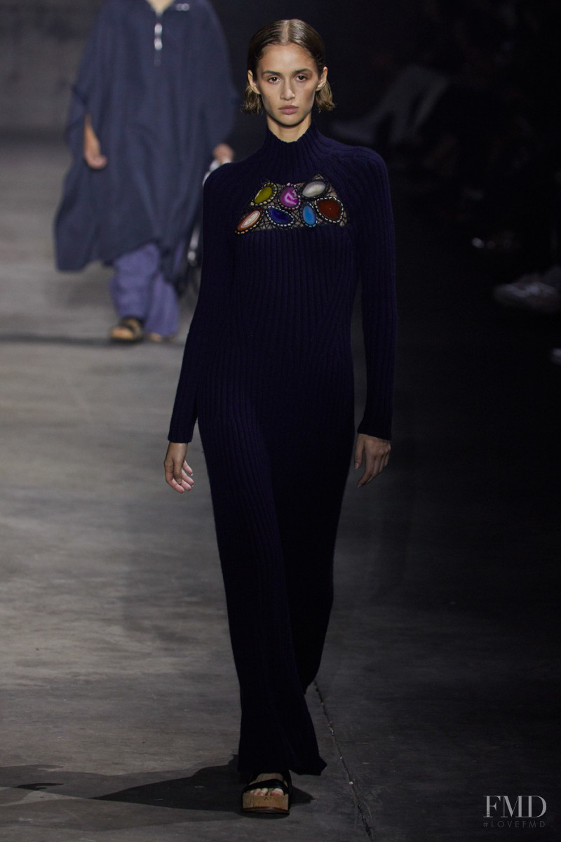 Quinn Elin Mora featured in  the Gabriela Hearst fashion show for Spring/Summer 2022