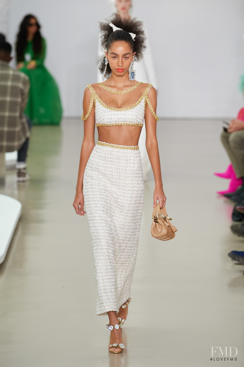 Erika Blanc featured in  the Giambattista Valli fashion show for Spring/Summer 2022