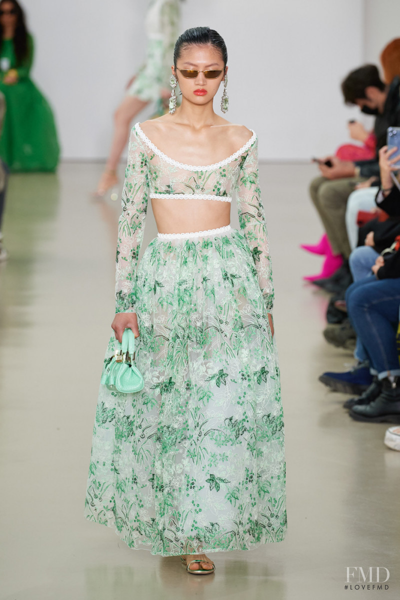 Yilan Hua featured in  the Giambattista Valli fashion show for Spring/Summer 2022