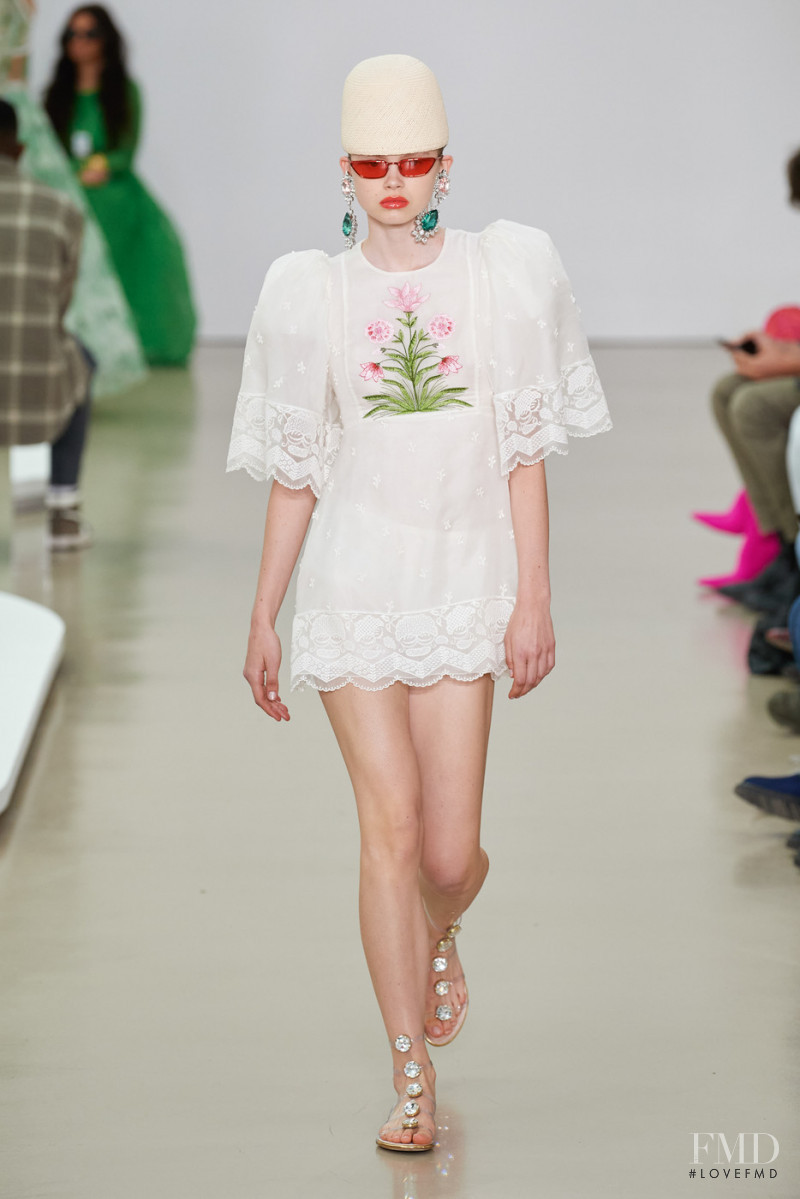 Evie Harris featured in  the Giambattista Valli fashion show for Spring/Summer 2022