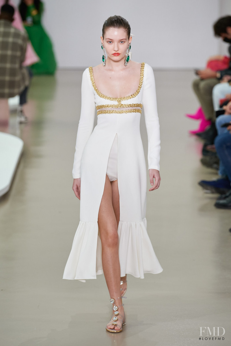 Natalia Renken featured in  the Giambattista Valli fashion show for Spring/Summer 2022