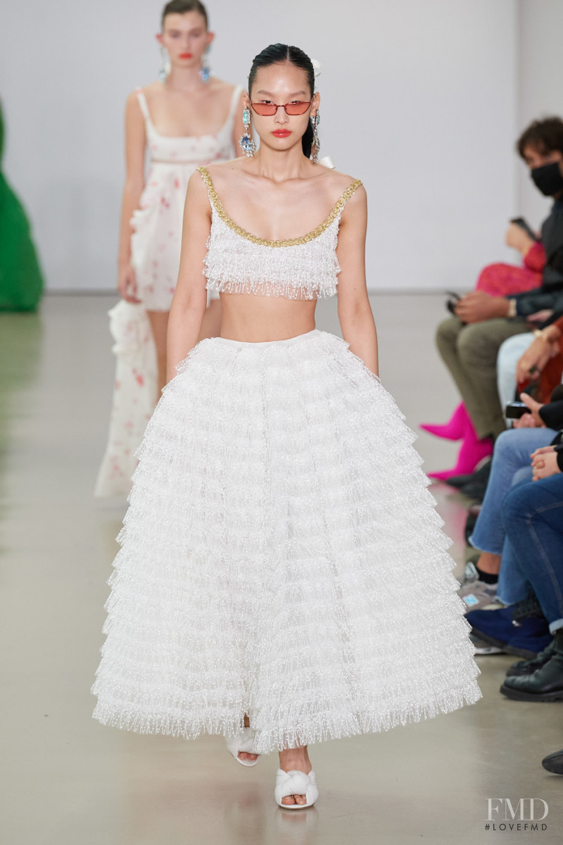 Yoonmi Sun featured in  the Giambattista Valli fashion show for Spring/Summer 2022