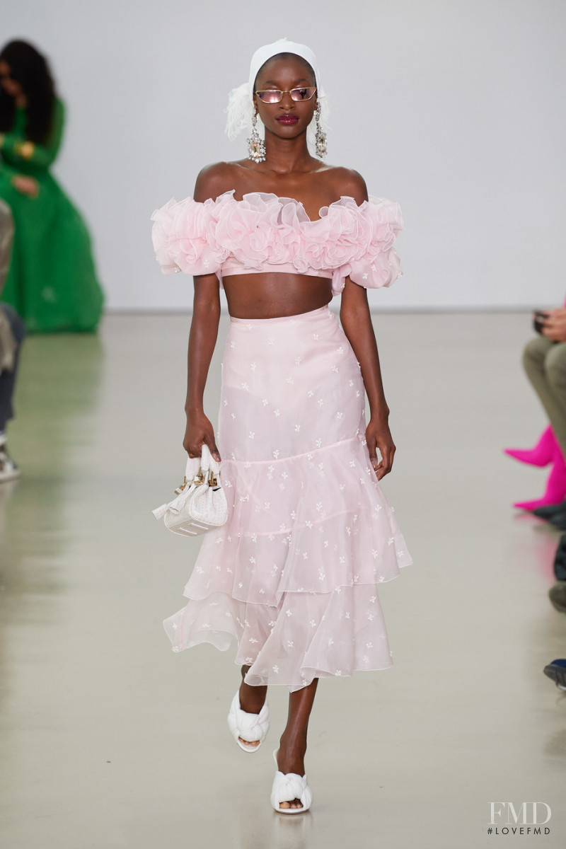 Oumie Jammeh featured in  the Giambattista Valli fashion show for Spring/Summer 2022