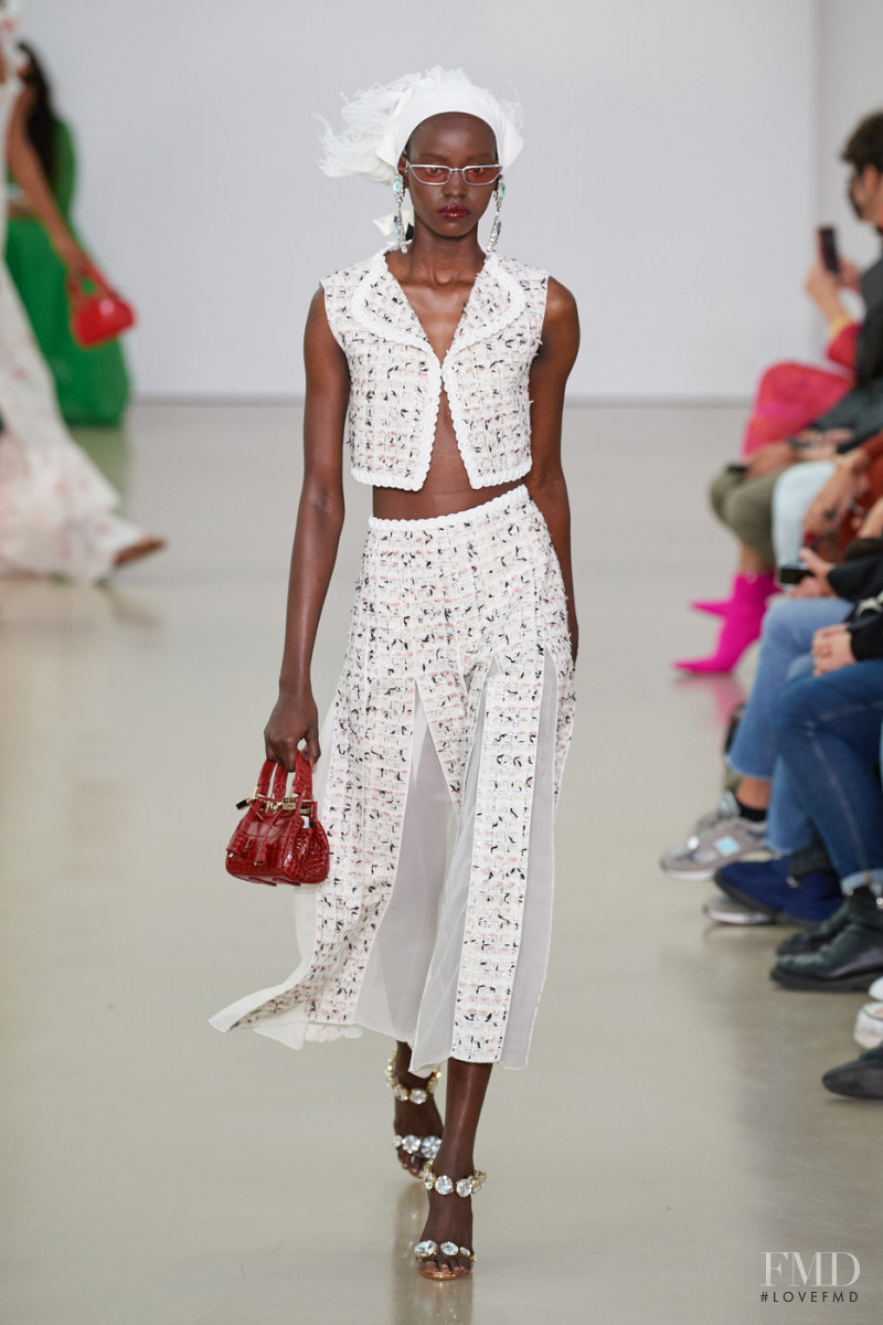 Angair Biong featured in  the Giambattista Valli fashion show for Spring/Summer 2022