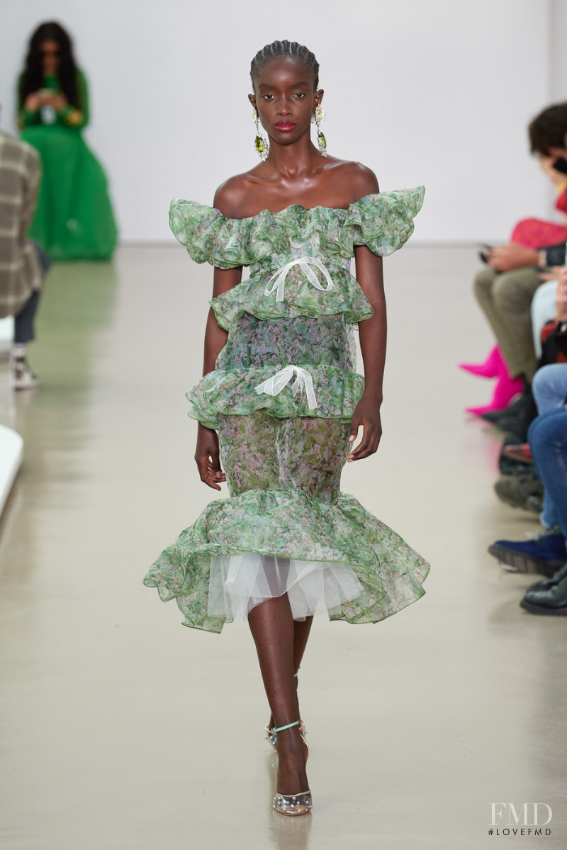 Maty Fall Diba featured in  the Giambattista Valli fashion show for Spring/Summer 2022