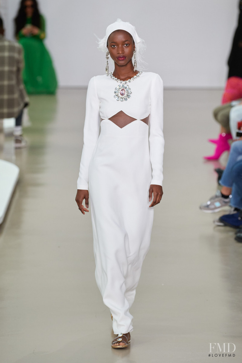 Oumie Jammeh featured in  the Giambattista Valli fashion show for Spring/Summer 2022