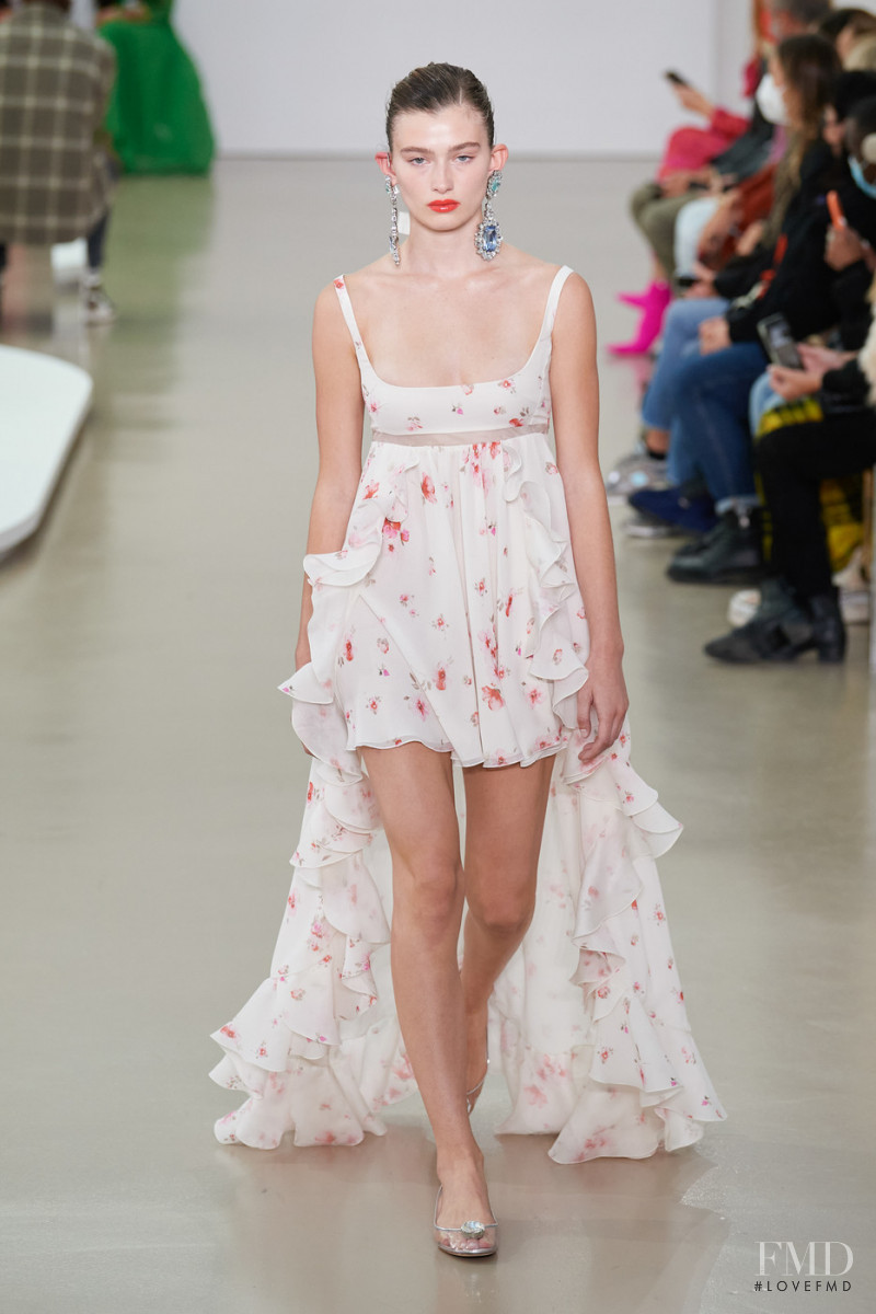 Lindsey Lenoard featured in  the Giambattista Valli fashion show for Spring/Summer 2022