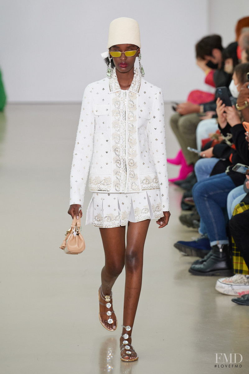 Isheja Morella featured in  the Giambattista Valli fashion show for Spring/Summer 2022