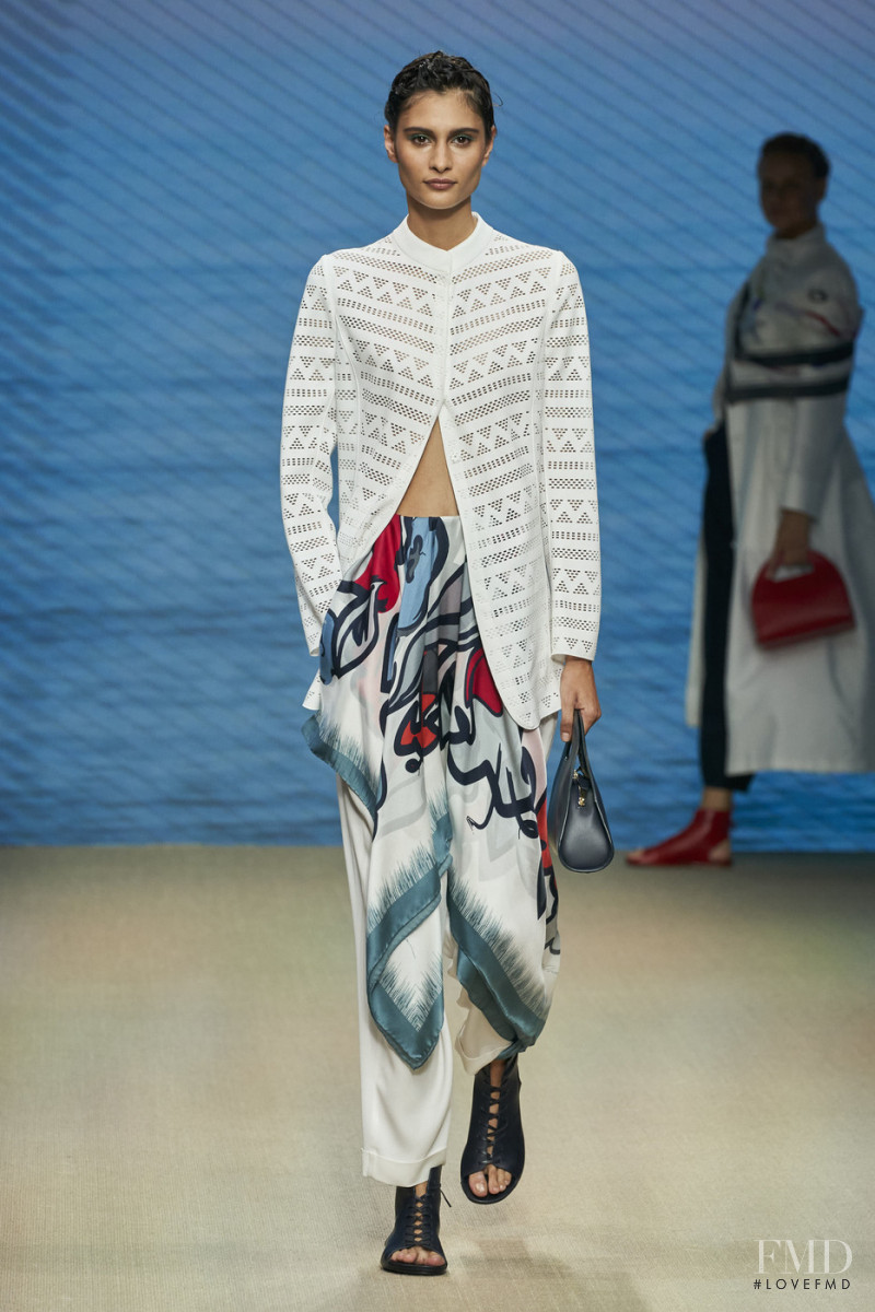 Gaia Renda featured in  the Giorgio Armani fashion show for Spring/Summer 2022