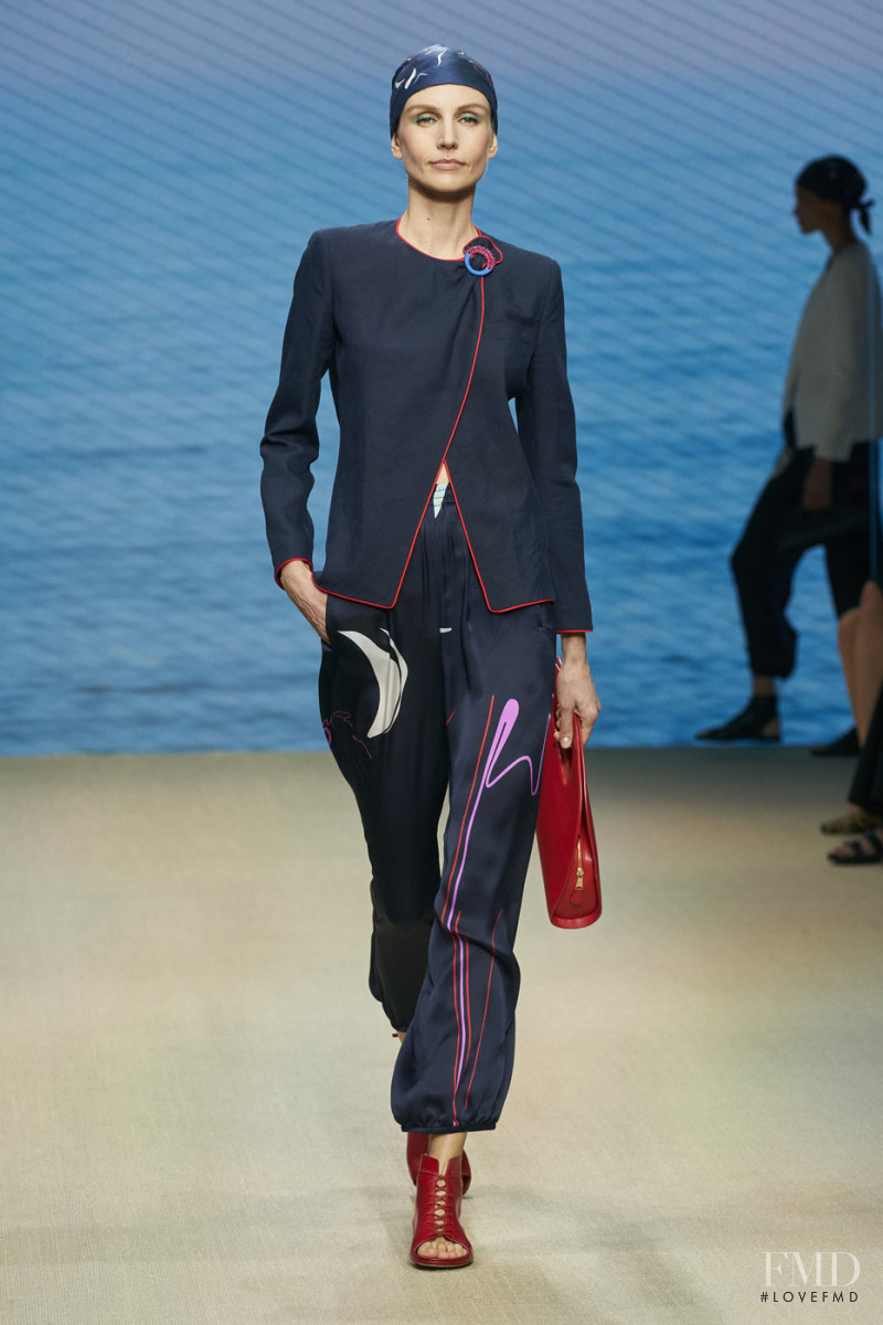 Agnese Zogla featured in  the Giorgio Armani fashion show for Spring/Summer 2022