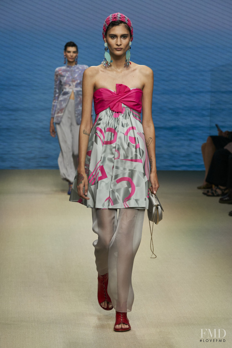 Gaia Renda featured in  the Giorgio Armani fashion show for Spring/Summer 2022