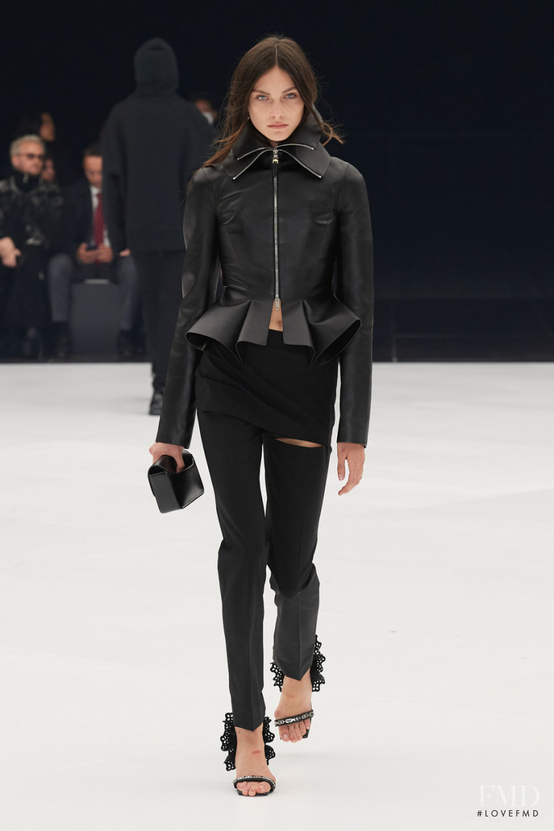 Olivia Petersen featured in  the Givenchy fashion show for Spring/Summer 2022