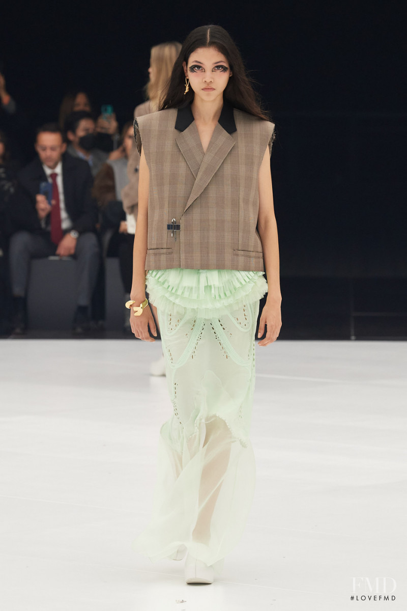 Mika Schneider featured in  the Givenchy fashion show for Spring/Summer 2022