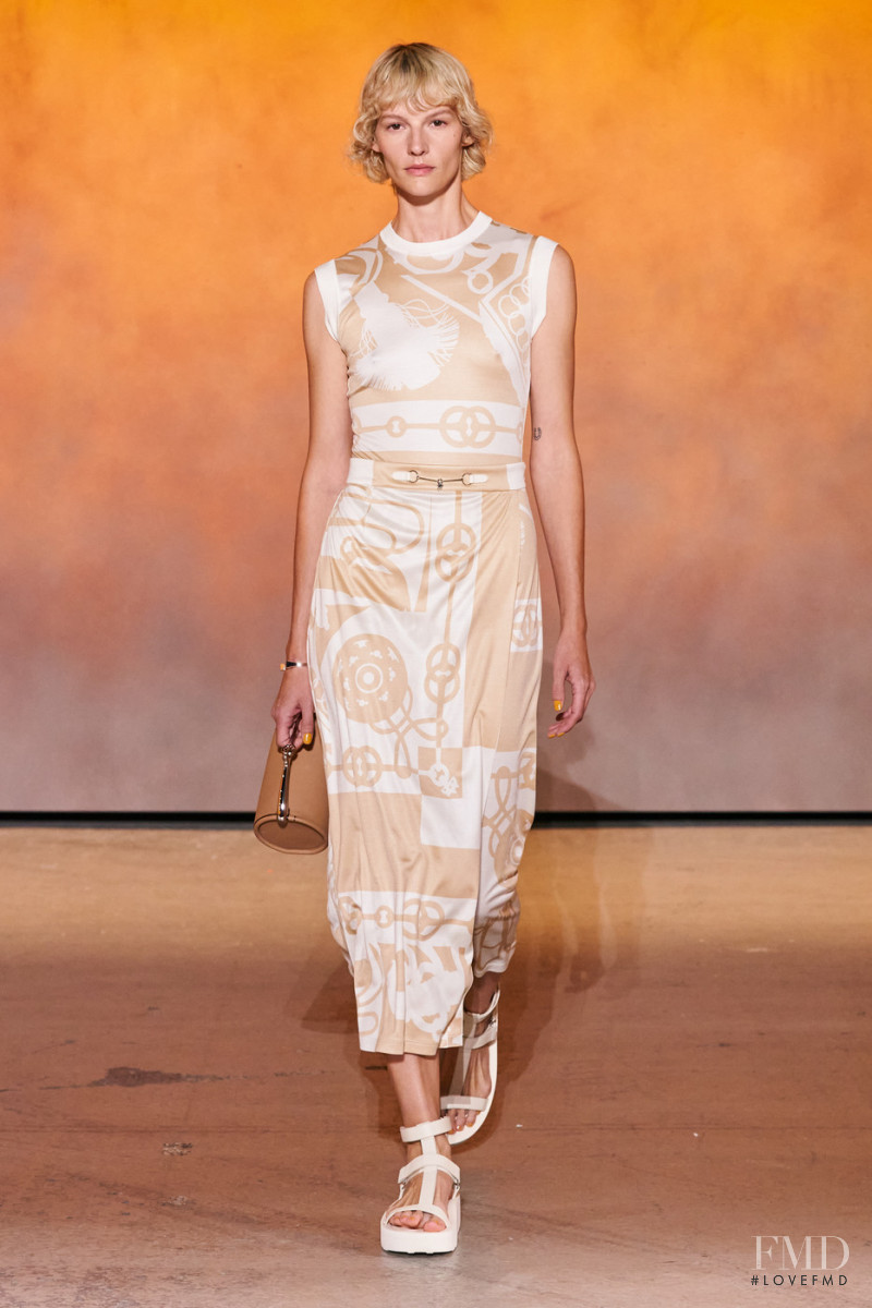 Sara Blomqvist featured in  the Hermès fashion show for Spring/Summer 2022