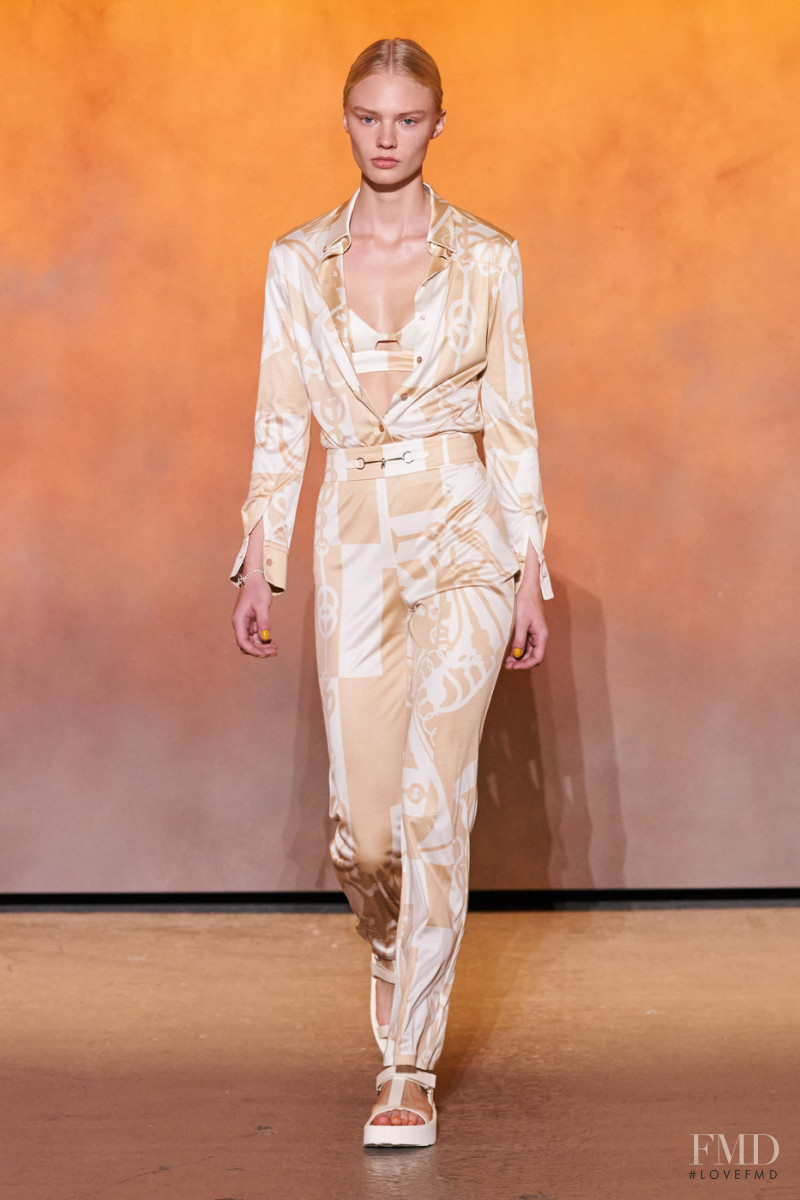 Vilma Sjöberg featured in  the Hermès fashion show for Spring/Summer 2022