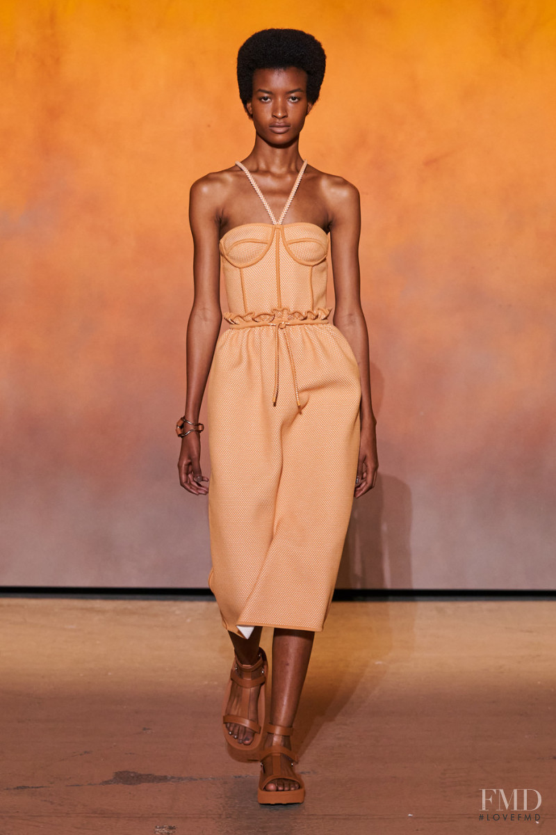 Saibatou Toure featured in  the Hermès fashion show for Spring/Summer 2022