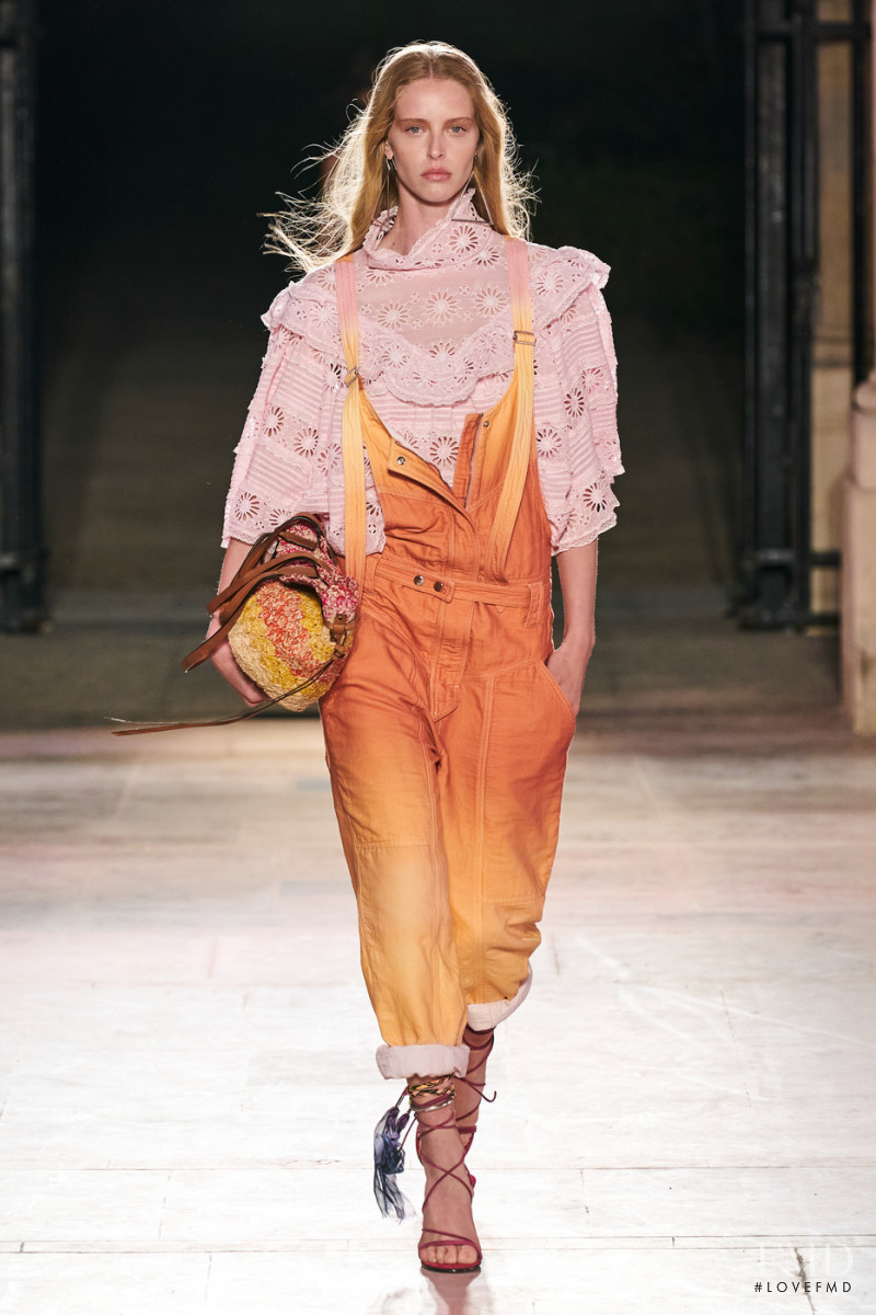 Abby Champion featured in  the Isabel Marant fashion show for Spring/Summer 2022