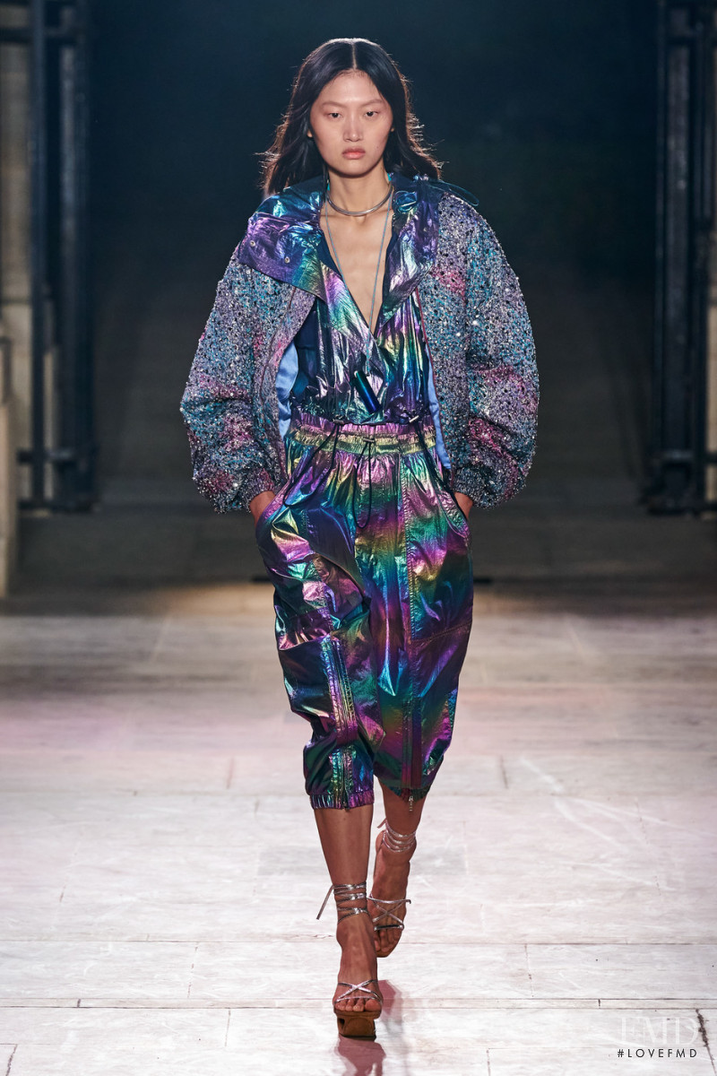 Yilan Hua featured in  the Isabel Marant fashion show for Spring/Summer 2022