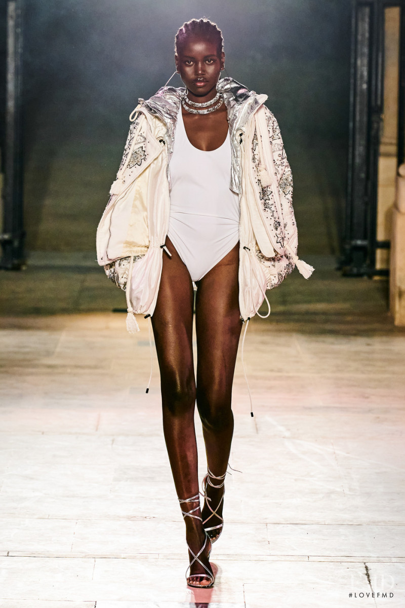 Adut Akech Bior featured in  the Isabel Marant fashion show for Spring/Summer 2022