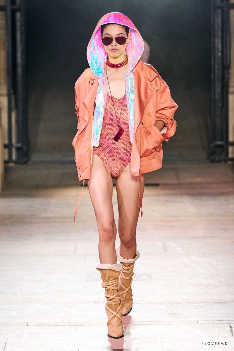 Mika Schneider featured in  the Isabel Marant fashion show for Spring/Summer 2022