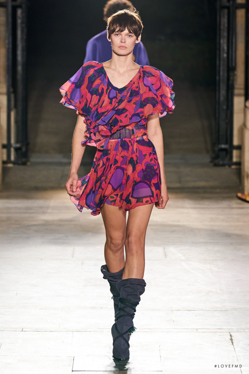 Cara Taylor featured in  the Isabel Marant fashion show for Spring/Summer 2022