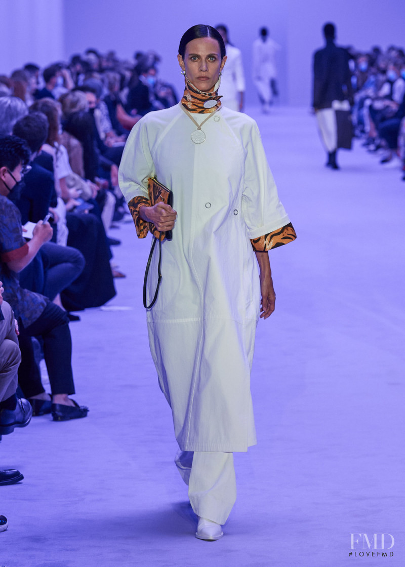 Aymeline Valade featured in  the Jil Sander fashion show for Spring/Summer 2022