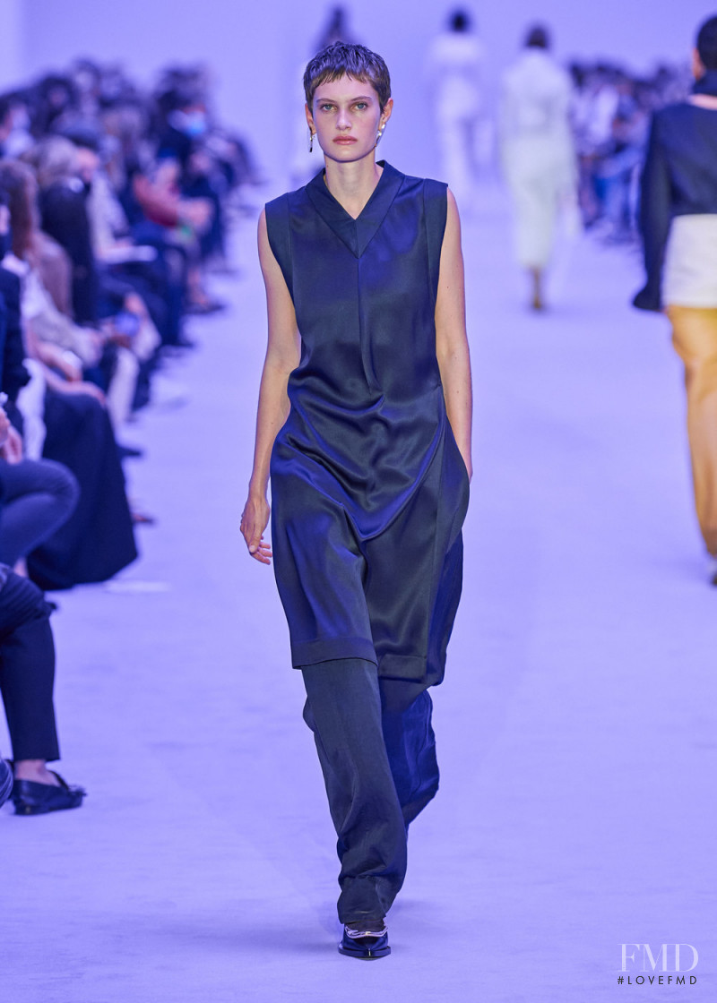 Greta Elisa Hofer featured in  the Jil Sander fashion show for Spring/Summer 2022