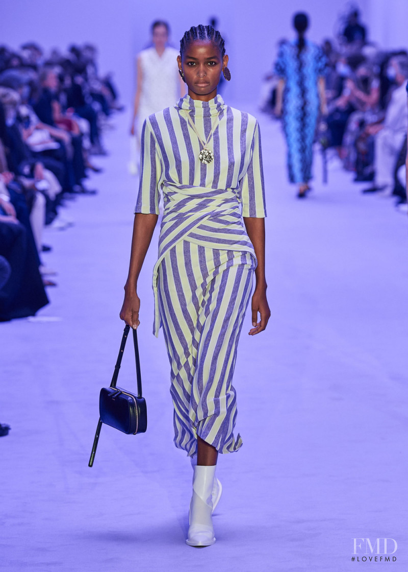 Blesnya Minher featured in  the Jil Sander fashion show for Spring/Summer 2022