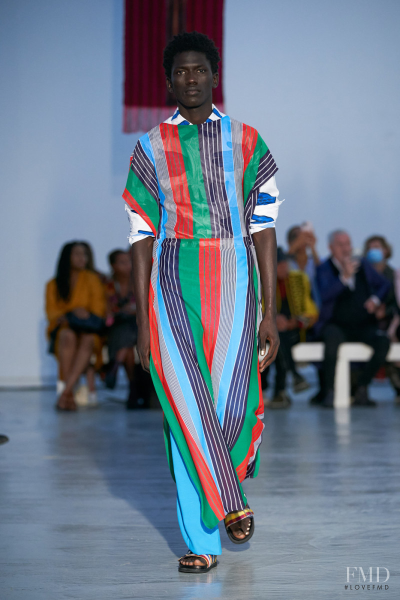 Moustapha Sy featured in  the Kenneth Ize fashion show for Spring/Summer 2022