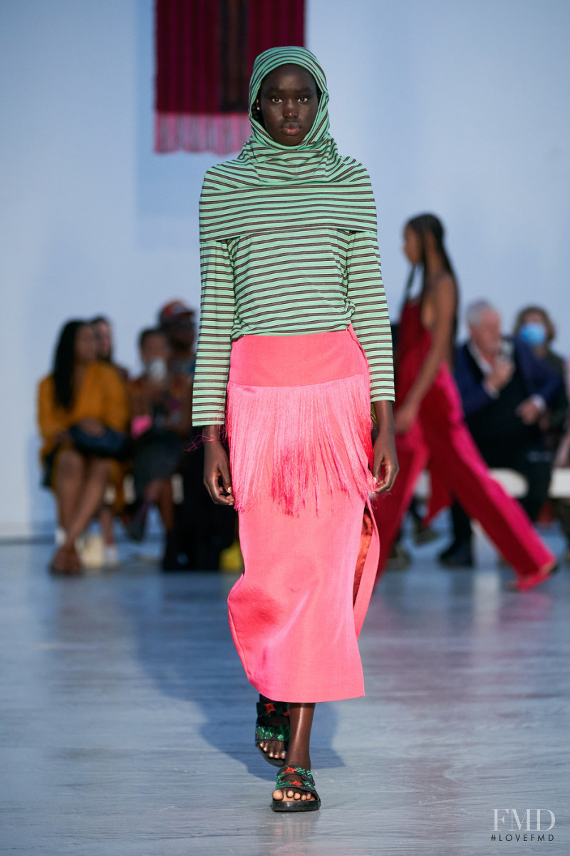 Adit Priscilla featured in  the Kenneth Ize fashion show for Spring/Summer 2022