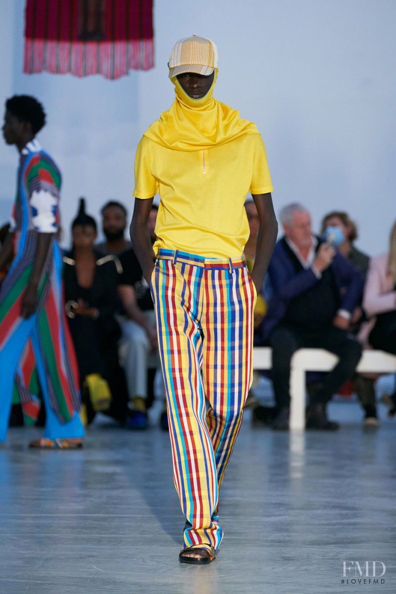 Malick Bodian featured in  the Kenneth Ize fashion show for Spring/Summer 2022