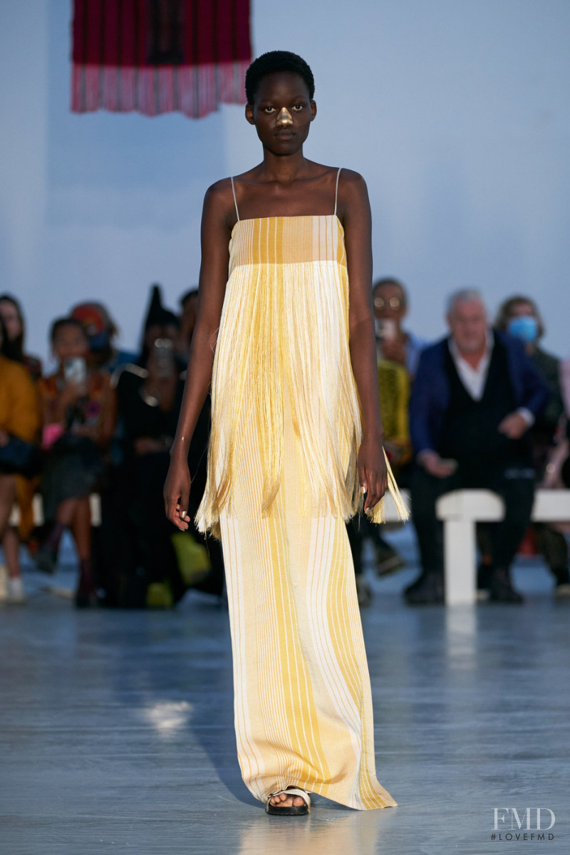 Caren Jepkemei featured in  the Kenneth Ize fashion show for Spring/Summer 2022
