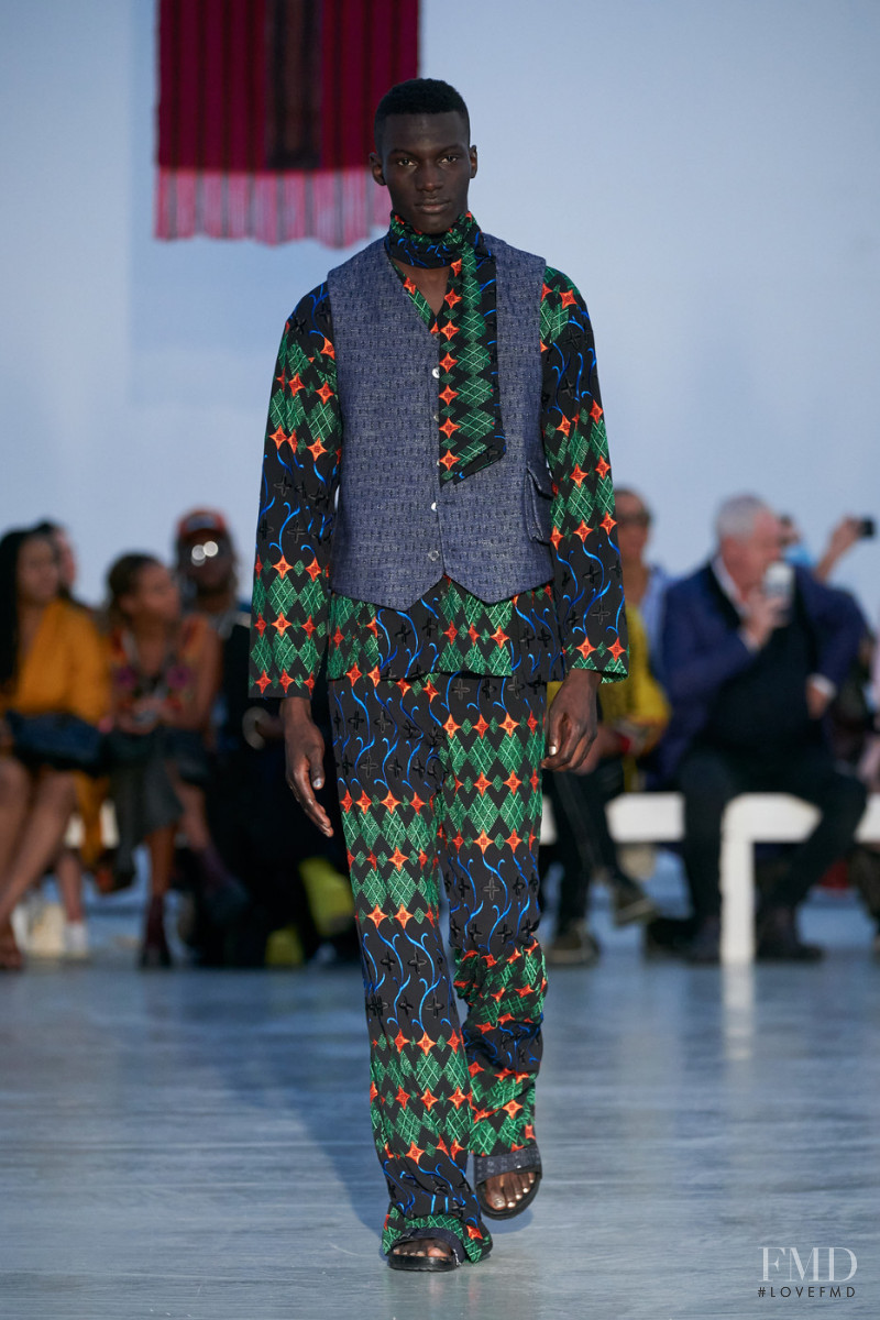 Momo Ndiaye featured in  the Kenneth Ize fashion show for Spring/Summer 2022