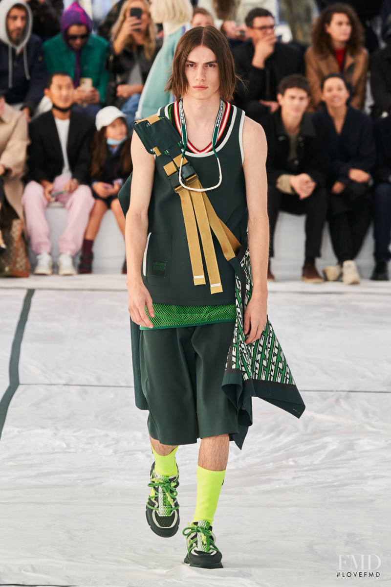 Ati Oppelt featured in  the Lacoste fashion show for Spring/Summer 2022