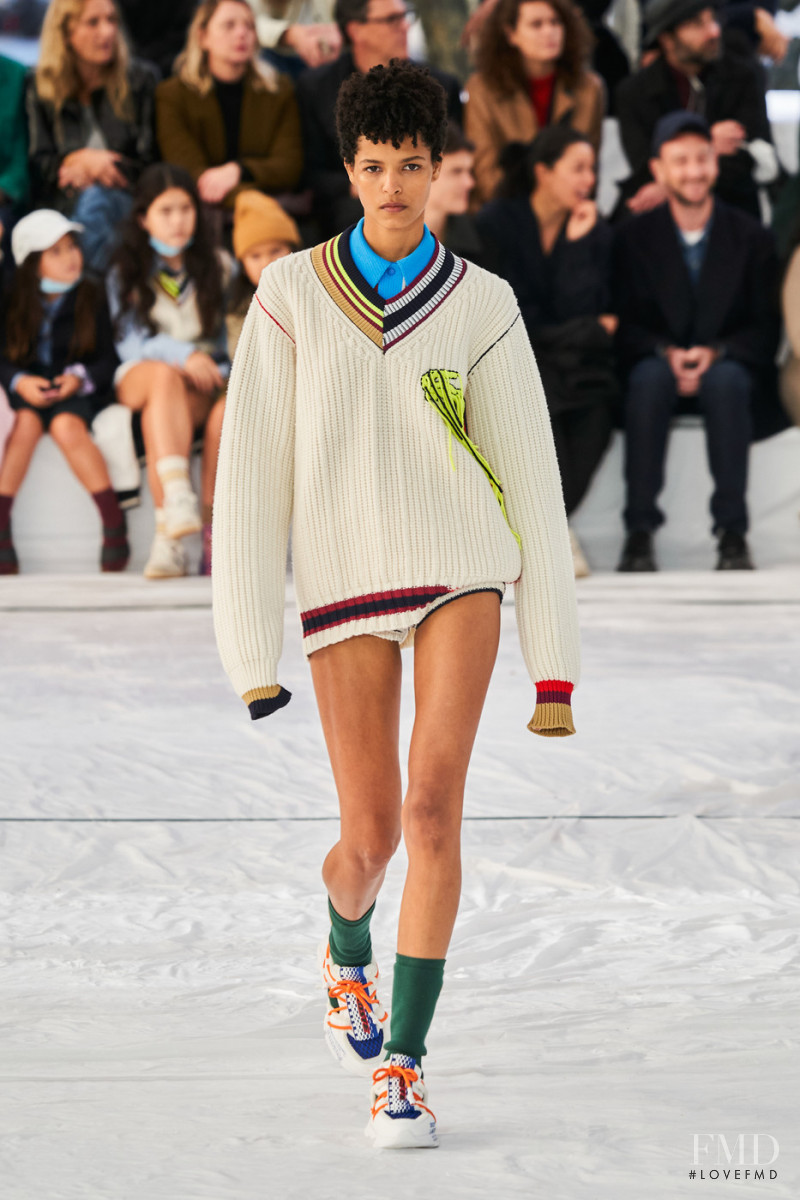 Laiza de Moura featured in  the Lacoste fashion show for Spring/Summer 2022