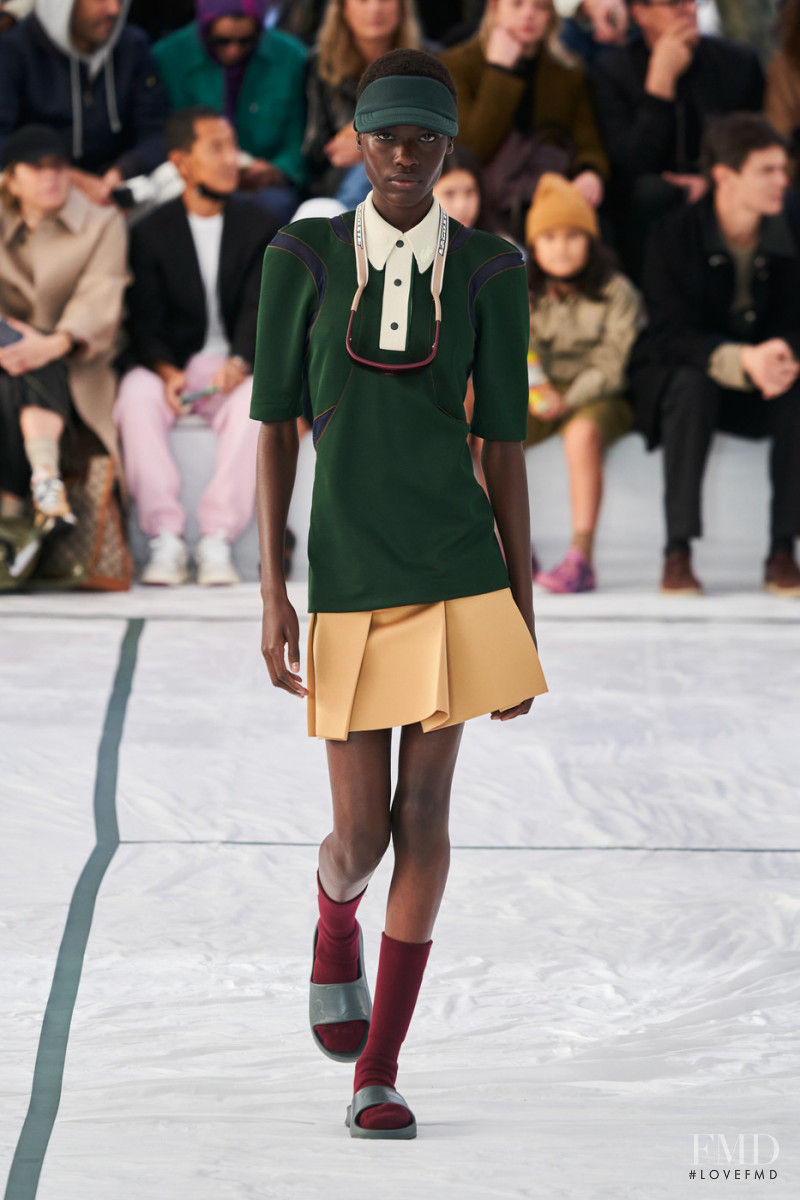 Awar Odhiang featured in  the Lacoste fashion show for Spring/Summer 2022