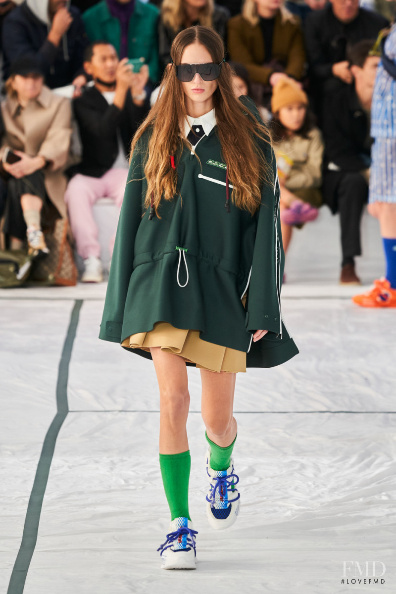 Claire Delozier featured in  the Lacoste fashion show for Spring/Summer 2022