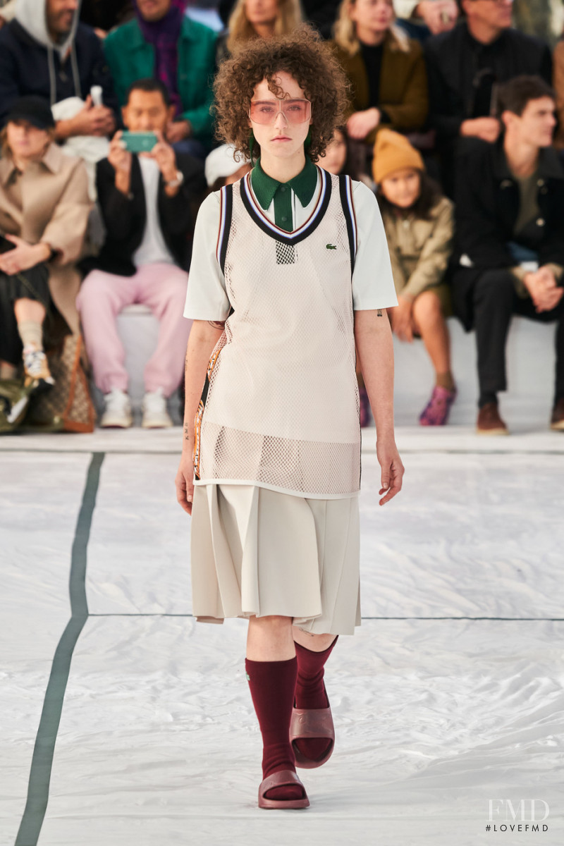 Ella Emhoff featured in  the Lacoste fashion show for Spring/Summer 2022