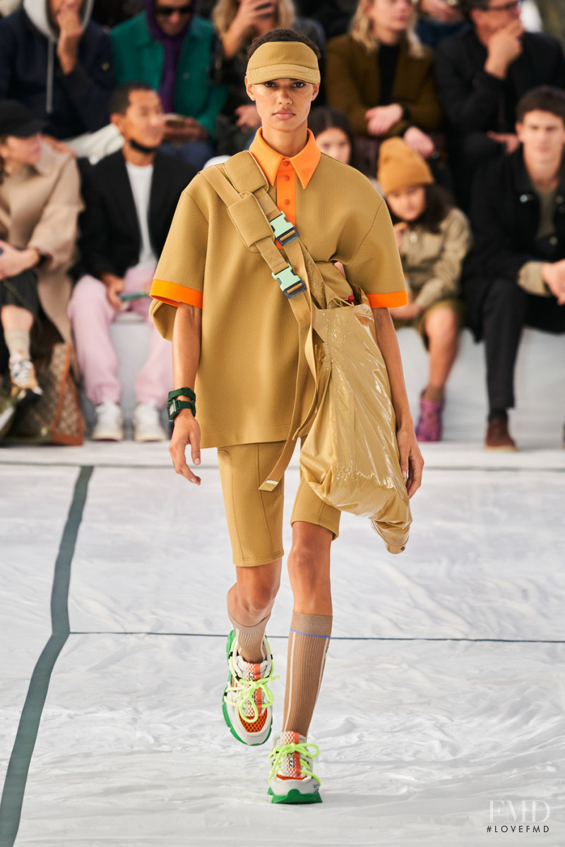 Barbara Valente featured in  the Lacoste fashion show for Spring/Summer 2022