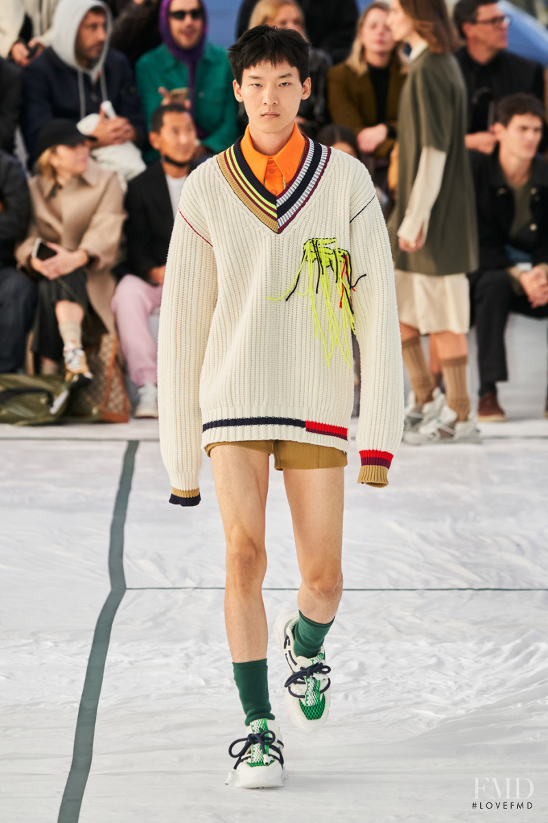 Kim Gyeong Yeop featured in  the Lacoste fashion show for Spring/Summer 2022