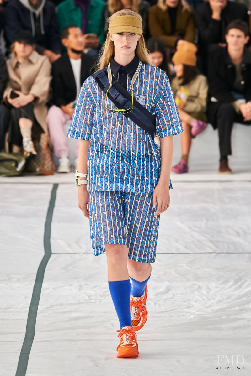Abby Champion featured in  the Lacoste fashion show for Spring/Summer 2022